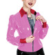 Womens Wet Look PVC Jacket Fashion Turn-down Collar Glossy Faux Leather Jacket Casual Nightclub Long Sleeve Coat Ladies Clubwear