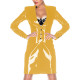 Womens Wet Look PVC Vinyl Trench Coat Fashion Long Sleeve Lapel Coat Button Open Front Long Jackets Fetish Clothing Clubwear