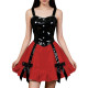 Party Hot Girl Slim Sling Dress Women Gothic Sleeveless PVC Shiny Patchwork A-line Dresses Lolita Punk Sexy Pleated Mini Dresses