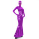 Latex-look PVC Long Sleeve Mermaid Dress with Mask Novelty Sexy Bodycon Ruffles Hem Long Hooded Dresses Exotlic Cosplay Outfits