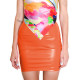 Women High Waist Elegant Bodycon Mini Skirt Vinyl PVC Leather Ladies Full Zipper Short Skirt Plus Size Tight Skirts Streetwear