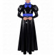 Mens Sissy Crossdress Long Maid Dresses with Lock Lolita Bow Vinyl PVC Leather Maid Dress Outfits Party Servant Cosplay Costume