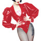 Fashion Vinyl PVC Leather Womens Bodysuit Club Puff Long Sleeves Button-up Short Rompers Nightclub Cosplay V-neck Playsuit 7XL