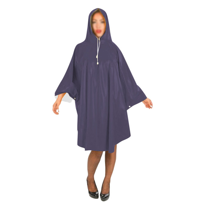 Sexy PVC Wetlook Leather Women Long Cloak Hooded Raincoat Batwing Long Sleeve Solid Color Midi Capes Loose Ponchos Coat Clubwear