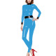 Sexy Shiny PVC Leather High Neck Catsuit Wetlook Patchwork Cosplay Party Bodysuit Women Sexy Jumpsuit Zipper Back Club Zentai