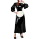 Lolita French Apron Maid Long Dresses Sissy Cross-dresser Waitress Maid Party Cosplay Costume Vinyl PVC Leather Maid Uniforms
