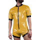 Mens Patchwork Latex-look PVC Shorts Jumpsuit Puff Short Sleeve Party Catsuit Front Zip Vinyl Patent Leather Bodysuit Clubwear