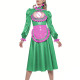 Shiny Sexy Hollow Party Maid Prom Dresses Bow Ruffles High Collar Long Sleeves Cosplay Maid Dress with Apron Maid Uniform Gown