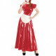 Lockable Short Sleeve Sissy Maid Dress Sets Shiny PVC Party Crossdresser Pleated Long Maid Dresses Wet Look Cosplay Outfits