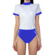 Glossy PVC Leather Club Patchwork Bodysuit Unisex Short Sleeve Zipper Back Cosplay Bodysuit Event Pole Dance Wetlook Rompers 7XL