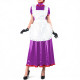 Lockable Maid Long A-line Dresses for Crossdresser Ruffles High Neck PVC Shiny Leather Maxi Maid Uniform Sissy Role Play Outfits