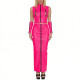 Club Sexy Matte Faux Leather 3-Piece Set Sleeveless Zip-Up Crop Top Long Skirt Arm Sleeves Exotic Party Cosplay Festival Outfits
