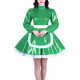 Crossdresser Long Sleeves French Maid Dress Outfits High Neck Elegant A-line Short Maid Apron Dresses Sissy Role Play Costumes
