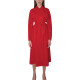 Women's Shiny Faux Leather Trench Coat with Belt Long Sleeve High Street Midi Dress Elegant Glossy Wet Look Outfit for Party 8XL