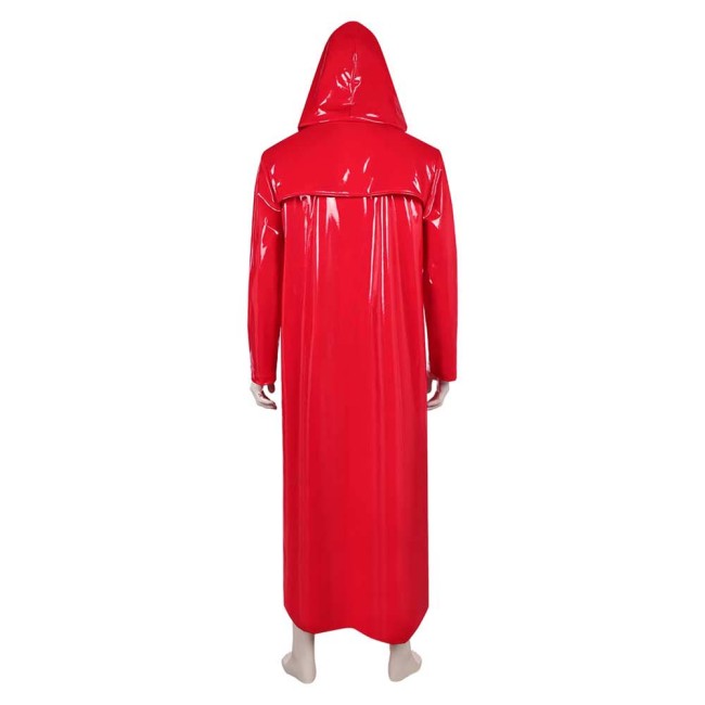 Mens Womens Long Hoodies Jacket Vinyl Long Sleeve PVC Leather Trench Coat Wetlook Cosplay Outfits Zipper Long Coat Tops Clubwear