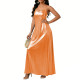 Plus Size Liquid Metallic Maxi Dresses Women Sexy Sling Backless Dress 8XL Spring Summer Sleeveless Flared Long Dresses Clubwear