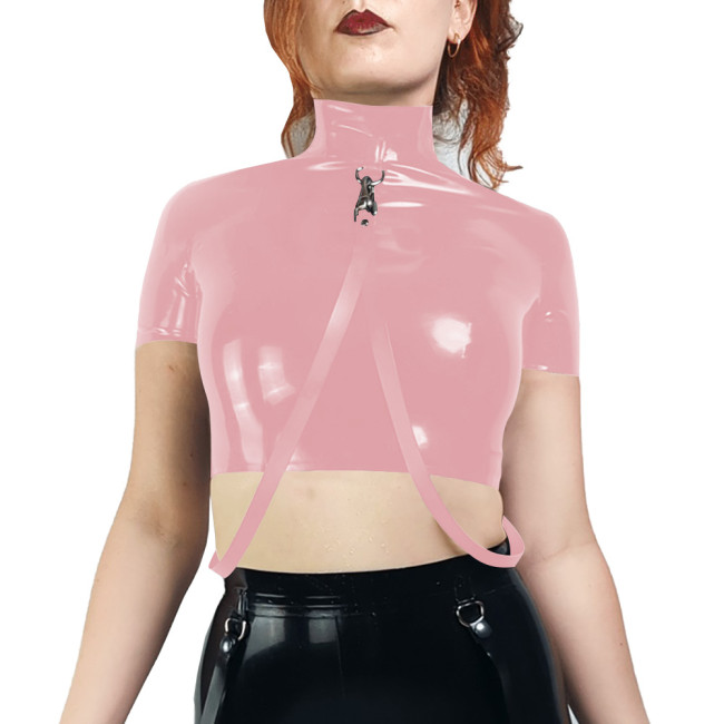 Sissy Vinyl Mini Pencil Skirt Double Layer Ruffle Fashion Short Skirt Wetlook PVC Leather Solid Bodycon Skirt Sexy Party Outfits