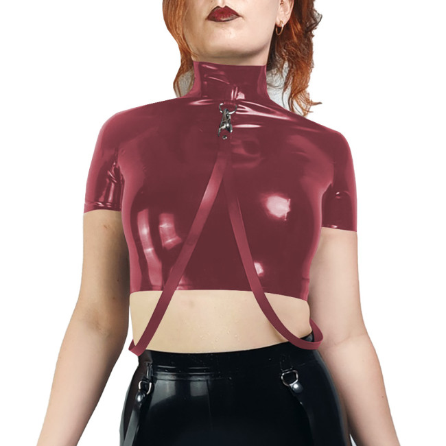 Sissy Vinyl Mini Pencil Skirt Double Layer Ruffle Fashion Short Skirt Wetlook PVC Leather Solid Bodycon Skirt Sexy Party Outfits