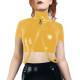 Sissy Vinyl Mini Pencil Skirt Double Layer Ruffle Fashion Short Skirt Wetlook PVC Leather Solid Bodycon Skirt Sexy Party Outfits