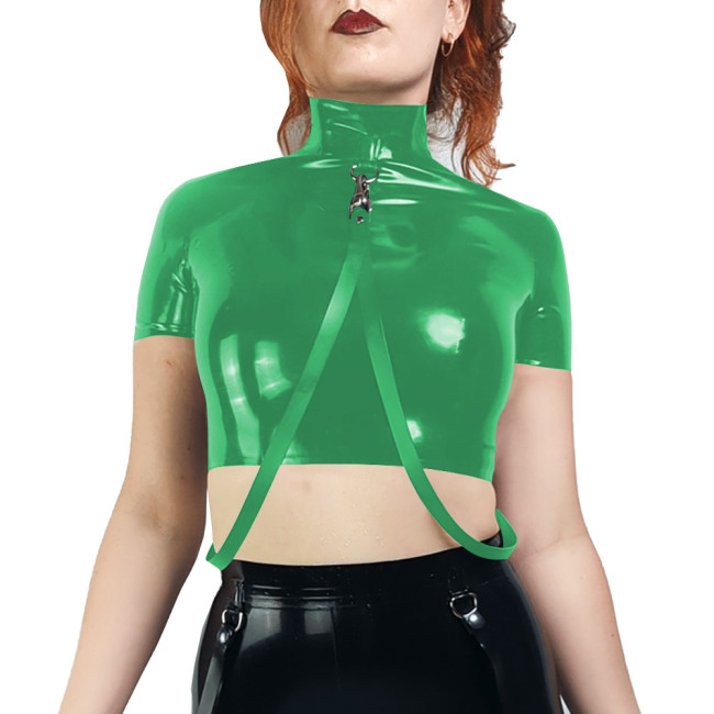 Sissy Vinyl Mini Pencil Skirt Double Layer Ruffle Fashion Short Skirt Wetlook PVC Leather Solid Bodycon Skirt Sexy Party Outfits