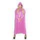 Ladies Sexy PVC Cloak Streetwear Hooded Cape Long Wetlook Gothic Zipper Closure Cloak Party Cosplay Buttom-up Jacket Fetish Wear
