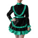 Party Cross Dressing Lolita Mini Maid Dresses Sissy Maid Long Sleeve Ruffles Glossy PVC Dress Halloween Cosplay Maid Outfits 7XL