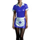 Shiny PVC Maid Nurse Dress with Apron Trun-down Collar Short Sleeve Bodycon Nurse Dress Sissy Wetlook French Cosplay Outfits 7XL