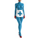 Party Cosplay Nurse Catsuit Long Sleeve PVC Vinyl Leather Bodysuit with Apron Wetlook Nurse Uniforms Halloween Roleplay Jumpsuit