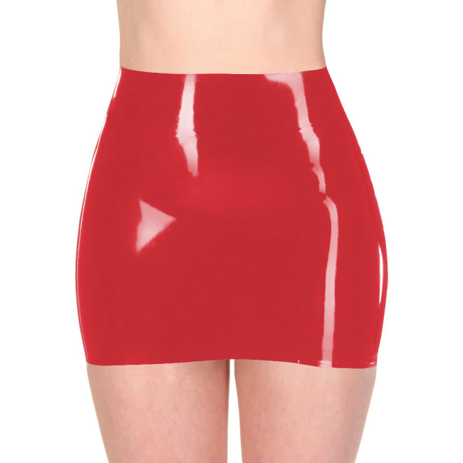 Womens Wetlook Glossy PVC Party Skirt Women Shiny Bodycon Sexy Pencil Skirt High Waist Clubwear Fetish Evening Cosplay Skirt