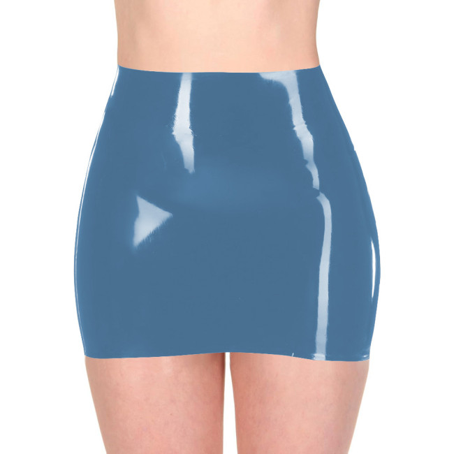 Womens Wetlook Glossy PVC Party Skirt Women Shiny Bodycon Sexy Pencil Skirt High Waist Clubwear Fetish Evening Cosplay Skirt