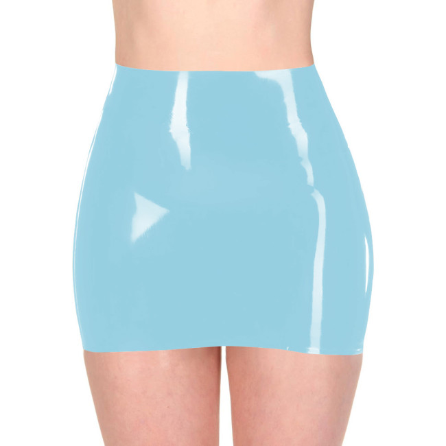 Womens Wetlook Glossy PVC Party Skirt Women Shiny Bodycon Sexy Pencil Skirt High Waist Clubwear Fetish Evening Cosplay Skirt