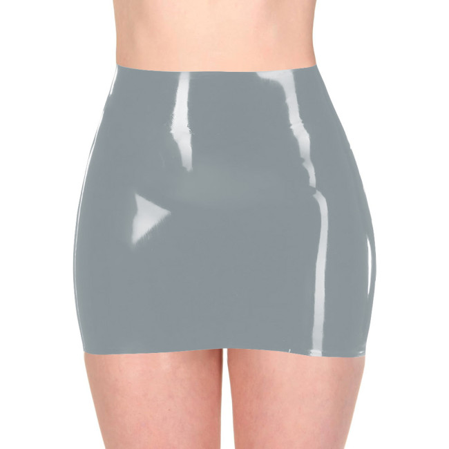Womens Wetlook Glossy PVC Party Skirt Women Shiny Bodycon Sexy Pencil Skirt High Waist Clubwear Fetish Evening Cosplay Skirt
