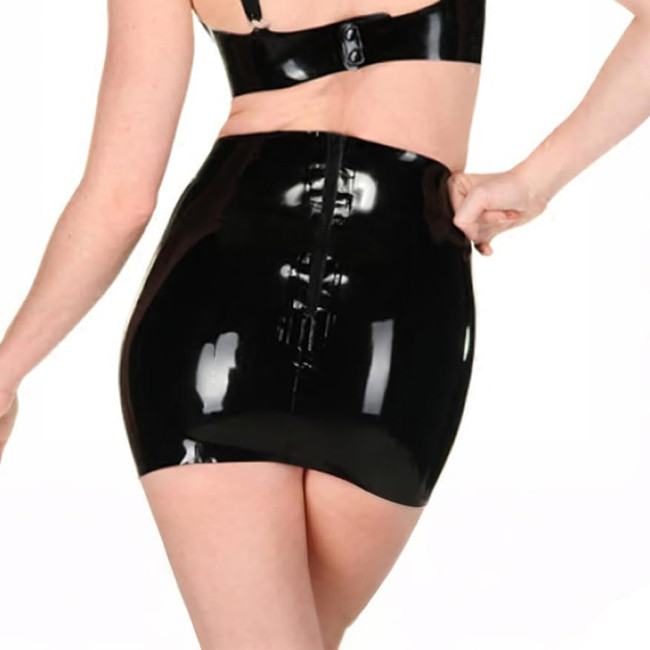 Womens Wetlook Glossy PVC Party Skirt Women Shiny Bodycon Sexy Pencil Skirt High Waist Clubwear Fetish Evening Cosplay Skirt