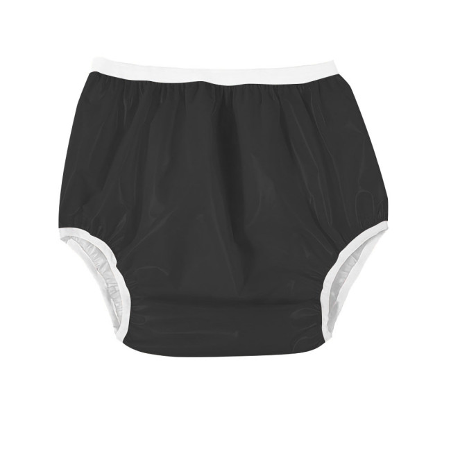Sexy Wetlook PVC Evening Party Panties Women Shiny Vinyl Briefs Trim Gothic Erotic High Waist Cosplay Ruffled Fetish Underwear