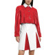 Y2K Shiny PVC Glossy Contrast Color Short Dress Sets High Waist Cocktail Skirt Outfit Elegant Preppy Cosplay Ladies Bodycon Party Dresses