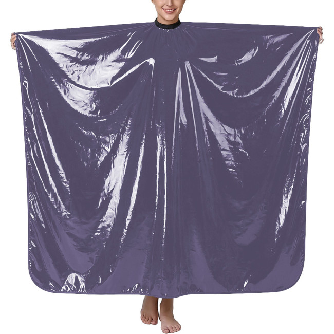 Halloween Shiny PVC Wetlook Photography Cape Vinyl Loose Rave Party Cloak Sissy Fashion Solid Color Gothic Cape Cosplay Costume