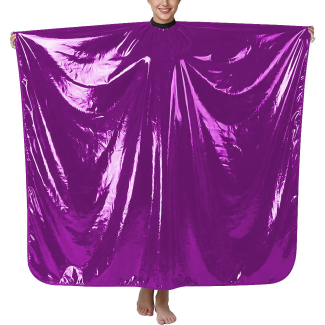 Halloween Shiny PVC Wetlook Photography Cape Vinyl Loose Rave Party Cloak Sissy Fashion Solid Color Gothic Cape Cosplay Costume