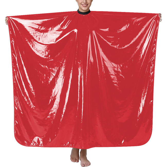 Halloween Shiny PVC Wetlook Photography Cape Vinyl Loose Rave Party Cloak Sissy Fashion Solid Color Gothic Cape Cosplay Costume