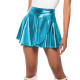Women's Pleated Shiny Metallic Mini Skirts Pole Dancing Sexy Swing Skirts Fashion Solid Shorts Skirt Night Out Club Party Outfit