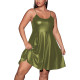 Womens Cosplay Matte PU Leather Nightclub Short Dress Tank Cocktail Prom Exotic A-Line Vestidos Fetish Mini Evening Party Dress