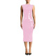 Plus Size Sleeveless Shiny PVC Leather Midi Dress Wet Look Stretch PU Slim Pencil Dresses Tights Package Hip Sexy Club Vestidos