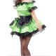 Lolita Black Lace Trim Maid Lolita Sets with Apron Boat Neck Short Sleeve Skintight Short Dress Carnival Halloween Costumes