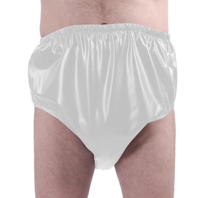 PU Matte Leather Underpants Adult Mens Sexy Panties Elastic Waistband Briefs Male Solid Color Club Underwear Exotic Lingerie 7XL