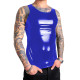 Mens PVC Vinyl Leather Tank Tops Glossy Vest T-Shirts Sleeveless Male Wetlook Zipper Back O-neck Slim Vest Nightclub Costumes