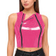 Plus Size Vinyl PVC Leather Crop Top Front Zippers Sleeveless Glossy Tank Top Womens Nightclub Crop Vest Rave Festival Wear 8XL