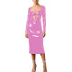 Plus Size PVC Vinyl Leather Midi Pencil Dress Long Sleeve Halter Cutout Front Glossy Dress Women Night Club Cocktail Vestidos