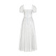 Fetish Sexy Clear Plastic Sweetheart Neck A-Line Dress Erotic Party Prom Dress Elegant Puff Short Sleeve Transparent PVC Vestido