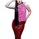 Women's Ruffles Sleeveless Shirt Wet Look PVC Leather Sexy Stand Collar Button Up Blouse Tops Sissy Fetish Clubwear Lady