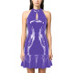Sexy PVC Faux Leather Glossy Mini Dress with Flared Hem Party Sleeveless Mermaid Dresses Wetlook Streetwear Womens Clothing