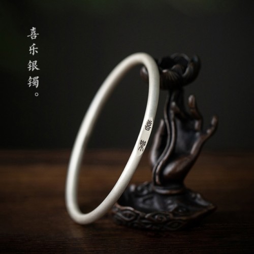 Retro simple Chinese style sterling silver bracelet